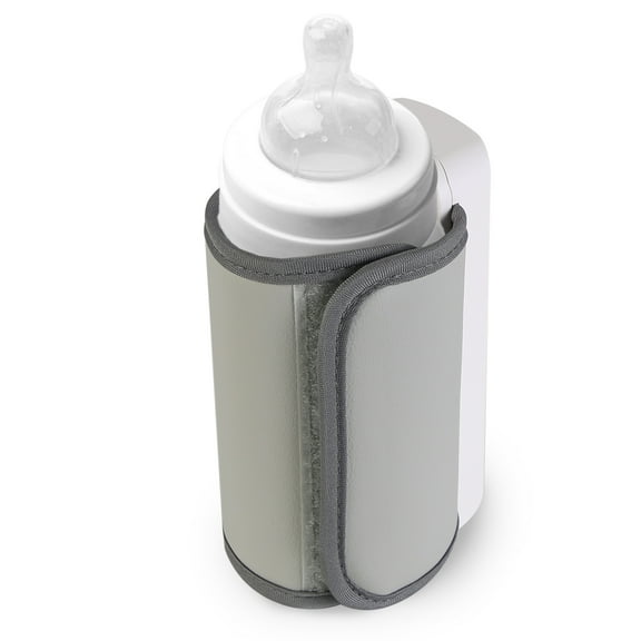 Portable Bottle Warmer for Travel, TeqHome USB Rechargeable Baby Bottle Warmer 6 Heating Levels for Milk Breastmilk White