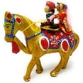thumbnail image 5 of Rajasthani Horse Riding Couple Idol Figurine/Puppets Made From Recycled Material (Approx. 18 x 5 x 16 Cm, Color Random), Decorative Statue, 5 of 5