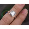 thumbnail image 6 of 1.50 Carat Halo Moissanite and Moissanite Wedding Ring with 18k Gold Plating, 6 of 6