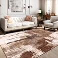 thumbnail image 2 of Dwelke Washable Area Rugs Non-Slip Modern Abstract Soft for Living Room Entryway Bedroom,Brown 5x7ft, 2 of 7