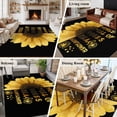 thumbnail image 5 of Large Area Rugs for Living Room Bedroom, Yellow Sunflowers 8'x10' Rug Washable Carpet Runner Indoor Outdoor, Floral Rustic Abstract Black Non Slip Floor Mats Rug for Kitchen, Patio, 5 of 8