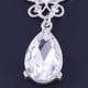 thumbnail image 4 of Conjunto de joyería de boda, pendientes elegantes de plata brillante, conjunto de collar para fiesta de cumpleaños nupcial, collar y pendientes, 4 of 5