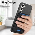 thumbnail image 5 of Allytech Samsung Galaxy S23 Case, Detachable Magnetic Wallet Case with Card Holder & Ring Stand, Support Car Mount, Premium PU Leather Shockproof Durable Protective Slim Case Cover - Black, 5 of 11