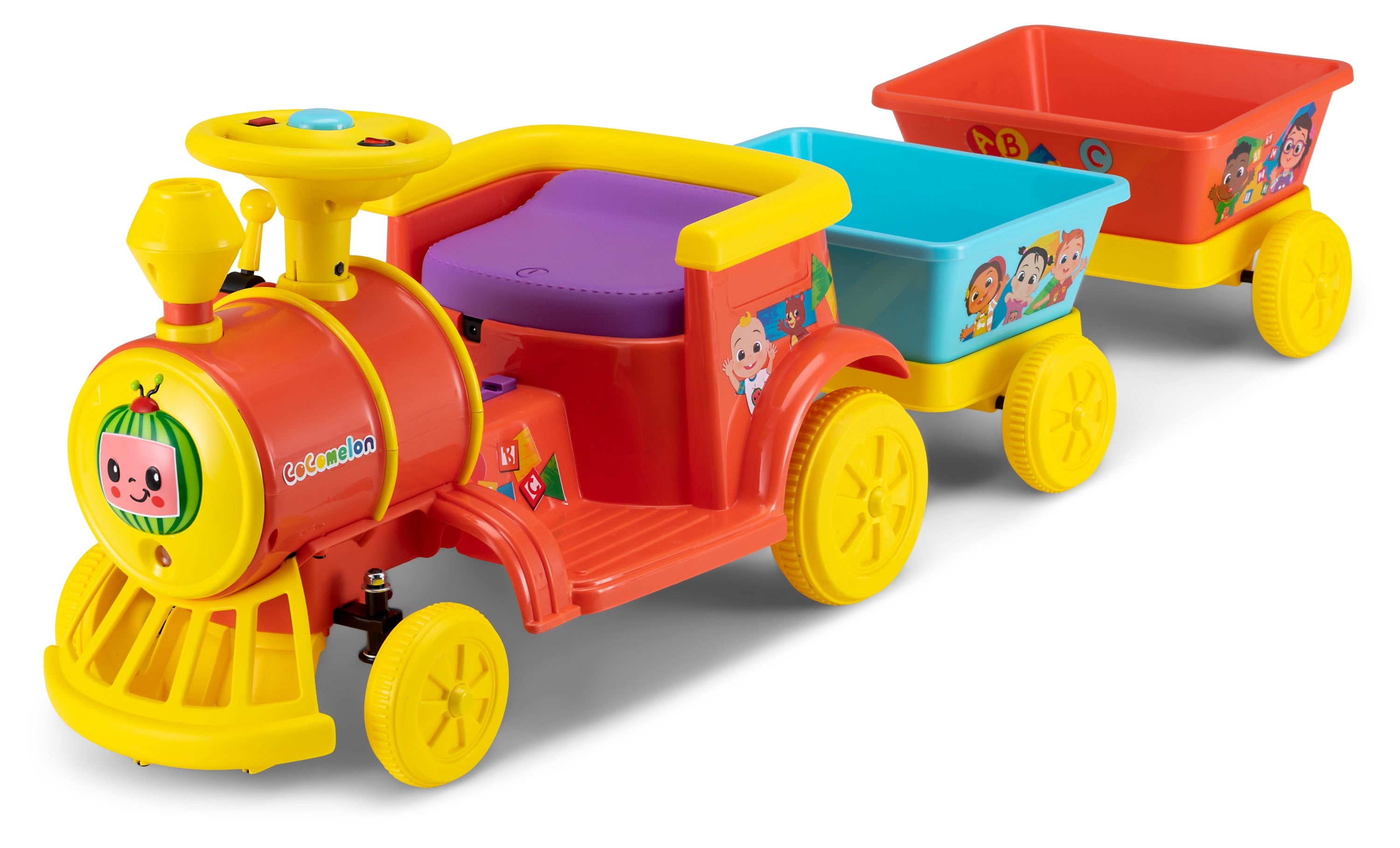 Cocomelon Choo Choo Train Ride-On Toy, 6-Volt