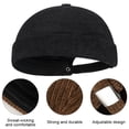 thumbnail image 7 of Jiibva Corduroy Hat Docker Cap for Men Women, Brimless Hats Worker Sailor Cap Beanie Retro Beanie Rolled Cuff Skullcaps with Adjustable, 7 of 7