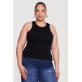 thumbnail image 2 of Women's Plus Size Compression Rib High Neck Tank Top, 2 of 4