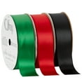 thumbnail image 3 of Offray Ribbon, Navy 7/8 inch Single Face Satin Polyester Ribbon, 18 feet, 3 of 8