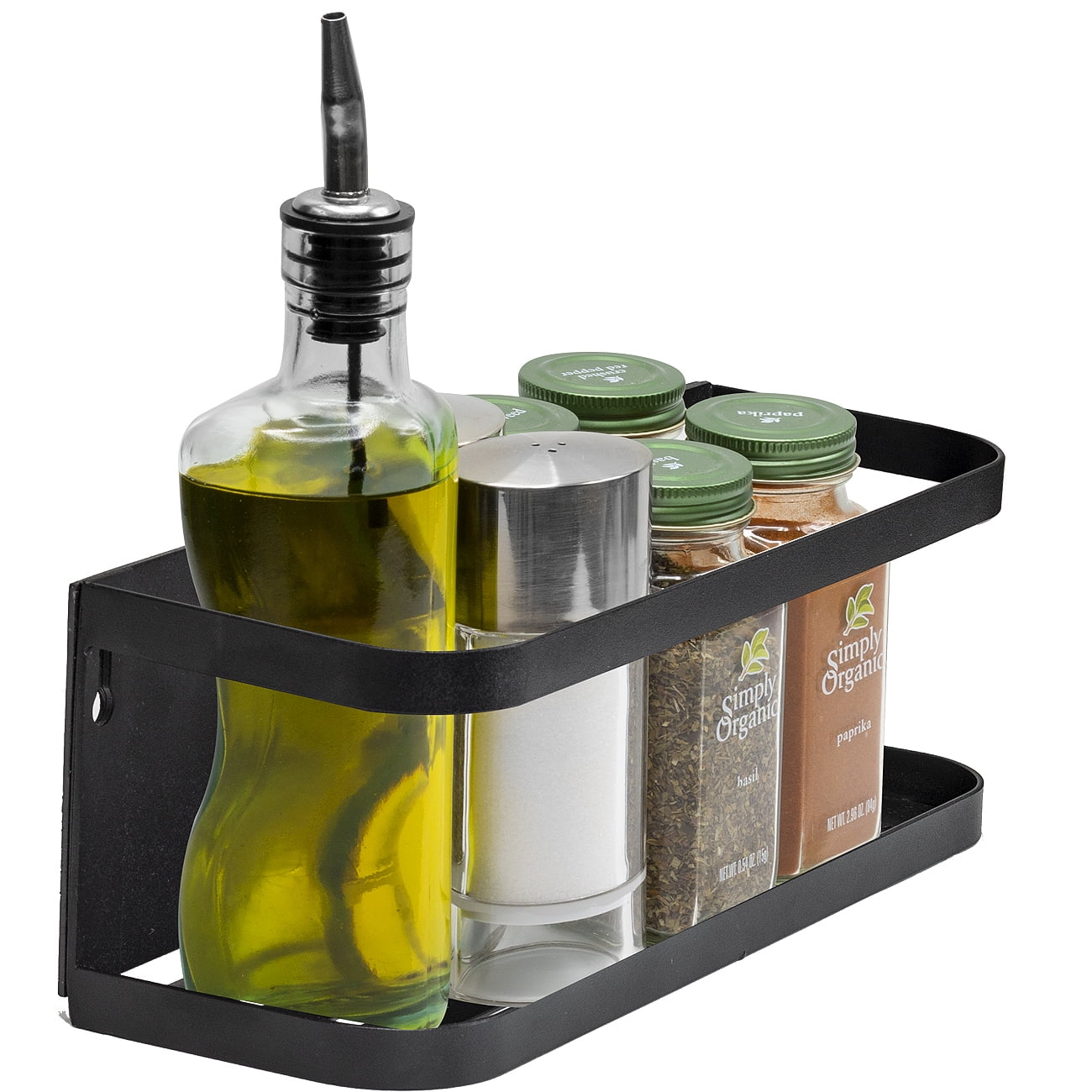 Spice Rack Shelf Black