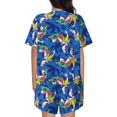 thumbnail image 3 of Xecao Sharks Skateboarding With Palm print Swimsuit for women, Summer-ready, sporty style.Quick-dry fabric. Many sizes & colors., 3 of 9