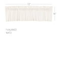thumbnail image 6 of VHC Brands Simple Life Flax Antique White Farmhouse 16"x72" Valance Rod Pocket Cotton Linen Blend Solid Color Hanging Loops Kitchen Window Curtains, 6 of 8