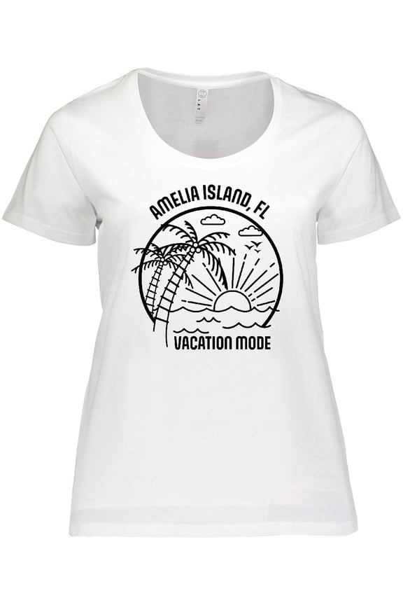 Summer Vacation Mode Amelia Island Florida Women's Plus Size T-Shirt