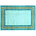 thumbnail image 1 of Ahgly Company Indoor Rectangle Abstract Light Blue Modern Area Rugs, 2' x 3', 1 of 4