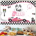 thumbnail image 3 of Race Car Theme 1st Birthday Party Decorations for Girls, Fast One Birthday Party Supplies, Pink Lattice Balloon Garland Arch Kit and Fast One Backdrop for Racing Car First Birthday Party, 3 of 7