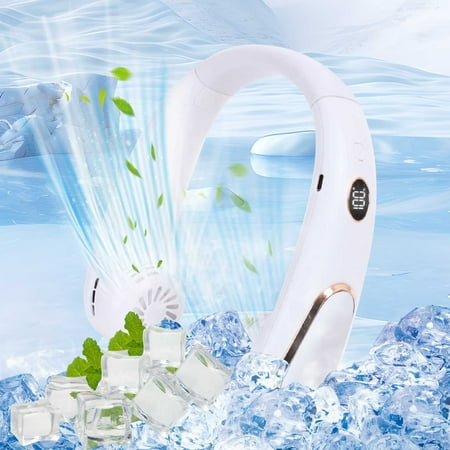 

Livrdious Neck Mounted Fan 2000mAh Portable USB Charging Portable Small Fan With Digital Display Neck Mounted Fan on Clearance