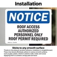 thumbnail image 3 of (2 Pack) Roof Access Authorized Personnel Only OSHA Notice Sign, 3 of 7
