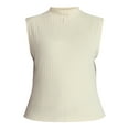 thumbnail image 5 of Terra & Sky Women's Plus Pointelle Sleeveless Mockneck Top, Sizes 0X-5X, 5 of 5