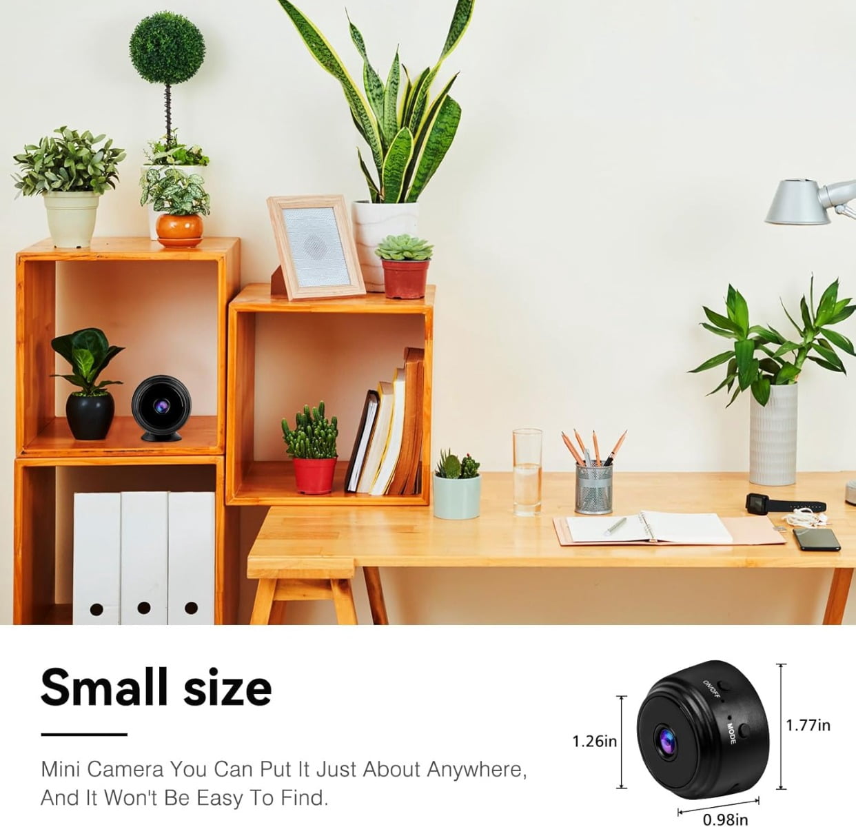 2K Mini WiFi Camera A9: Indoor Security Camera with Live Feed, Motion Detection & Night Vision, Baby/Pet Monitor (No SD Card)