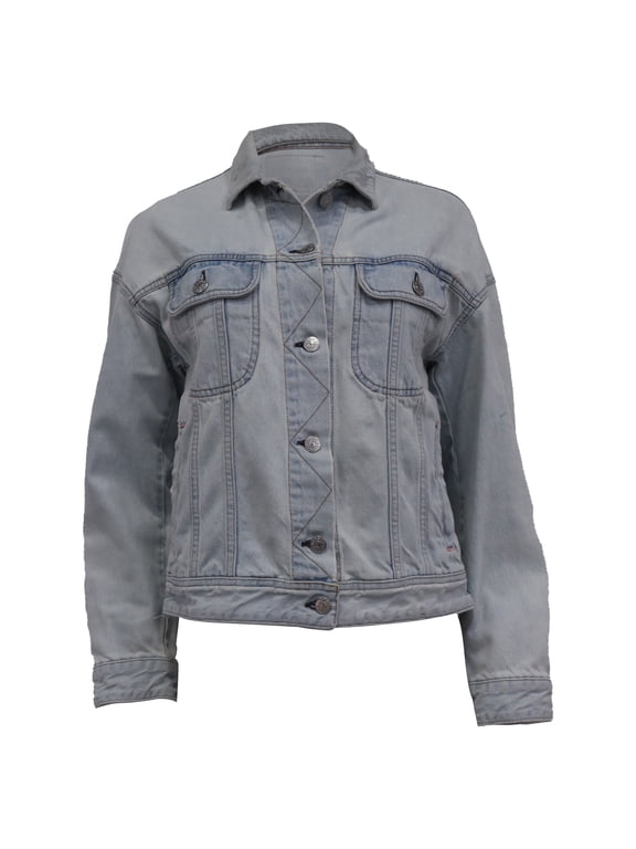 Button-Down Jacket in Bluer Cotton Denim
