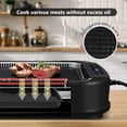 thumbnail image 3 of Parrilla Eléctrica Portátil sin Humo para Interiores CUSIMAX 1500W – Parrilla de BBQ Coreana con Pantalla Táctil LED, Tapa de Vidrio Templado, Placa Antiadherente Removible, Apta para Lavavajillas,, 3 of 7