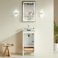 thumbnail image 4 of 18 Inch Bathroom Vanity Fully Assembled Freestanding Single Sink Cabinet with Solid Surface Top, Space-Saving Modern Bathroom Storage for Small Spaces, 4 of 9