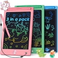 thumbnail image 1 of Tableta de escritura LCD FLUESTON para niños pequeños de 8.8 pulgadas, paquete de 3 piezas, 1 of 7