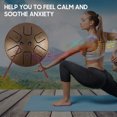 thumbnail image 3 of Tambor de acero 6 notas 3.8 pulgadas Mini Steel Tongue Drum Hand Pan Drum Zen Drum Instrumento de percusión con baquetas para principiantes Educación musical Concierto Mind Healing Yoga Meditación Tomshoo Tambor de acero, 3 of 6