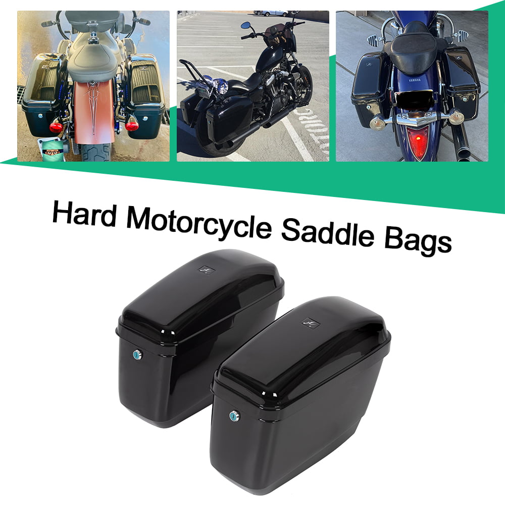 Motorcycle Hard Saddle Bags Side Box For Honda Shadow Spirit Sabre Aero Ace  Steed Vlx 400 600 1100 Dlx Vtx1300 1800 Magna Vf 250  Bags  Luggage   AliExpress