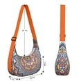 thumbnail image 3 of Boho Mandala Healing Crescent Bag Abstract Trippy Crossbody Purse with Colorful Artistic Pattern Ideal for Meditation Relaxation & Energy Flow, 3 of 5