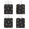 thumbnail image 2 of Fotbe Christmas Deers Porta Pañuelos Decorativo de Cuero, Caja Cuadrada Moderna para Pañuelos Faciales, Organizador y Dispensador 5x5x5'', 2 of 7