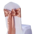 thumbnail image 2 of Fajas de silla SINSSOWL en oro rosa satinado para boda, paquete de 50, 2 of 6