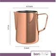 thumbnail image 5 of BonVIVO Muvo Stainless Steel Milk Jug With Copper Finish, Milk Frother Pitcher 12 Fl-Oz, 5 of 5