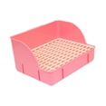 thumbnail image 3 of Caja de arena para conejos, caja de arena para jaulas, inodoro para jaulas, entrenador de orinal para animales pequeños rosa, 3 of 9