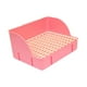 thumbnail image 3 of Bandeja de arena para conejos para jaula, inodoro de esquina, inodoro con fondo de malla rosa, 3 of 9