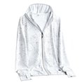 thumbnail image 4 of Women's Sun Protection Jacket Hooded Cooling Shirt Athletic Jacket (White XXXXXL), 4 of 5