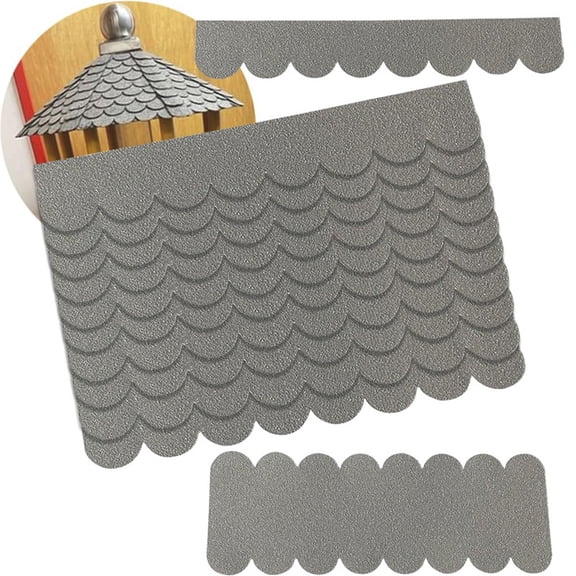 Roofing Felt Shingles Roof Felt for Bird House Roofing Felt Self-Adhesive 21 Pieces Mini Roof Shingles for Nesting Box