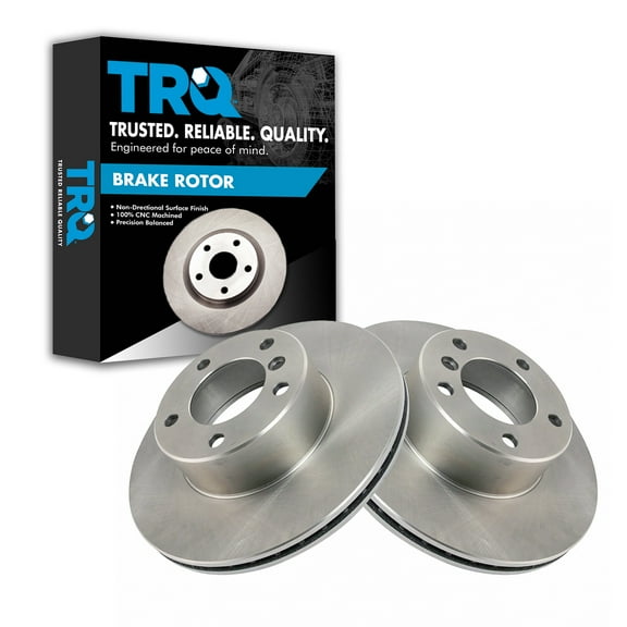 TRQ Front Brake Rotors Set Vented Fits Select 2001-2003 BMW 525i 1997-2000 528i