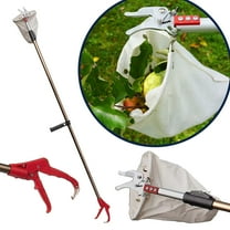 Kings County Tools 10ft Fruit Picker Pole with Basket - Fruit Grabber Reacher Tool with Cutter