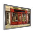 thumbnail image 2 of Red Facade of Charming Shop In Paris Street I 32 in x 16 in Framed Painting Canvas Art Print, by Designart, 2 of 4