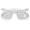 thumbnail image 2 of Silver Open End With Cubic Zirconia Accents Ring, 2 of 3