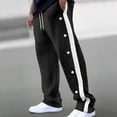 thumbnail image 2 of Uinagy Men's Drape Color Block Jacquard Button Wide Leg Pants, 2 of 7