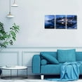 thumbnail image 4 of Snow in winter Wall Art for living room Canvas Prints Artwork bathroom Wall Decor Quiet blue lakes and villages painting 3 Pieces Framed bedroom wall decorations Office Home Decor, 4 of 6