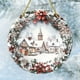 thumbnail image 5 of Ofertas de decoraciones navideñas 2024, letrero de madera circular con paisaje nevado de casa de madera para colgar en la pared, decoración navideña, colgante para puerta al aire libre, 5 of 6
