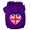 Purple, variant on Pet Dog Cat Hoodie Screen Printed, "British Flag Heart"