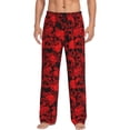 thumbnail image 1 of Fotbe Red Skulls 3 Pantalones de Pijama para Hombre, Pantalones de Dormir, Pantalones de Casa con Cintura Ajustable y Bolsillos-Small, 1 of 6