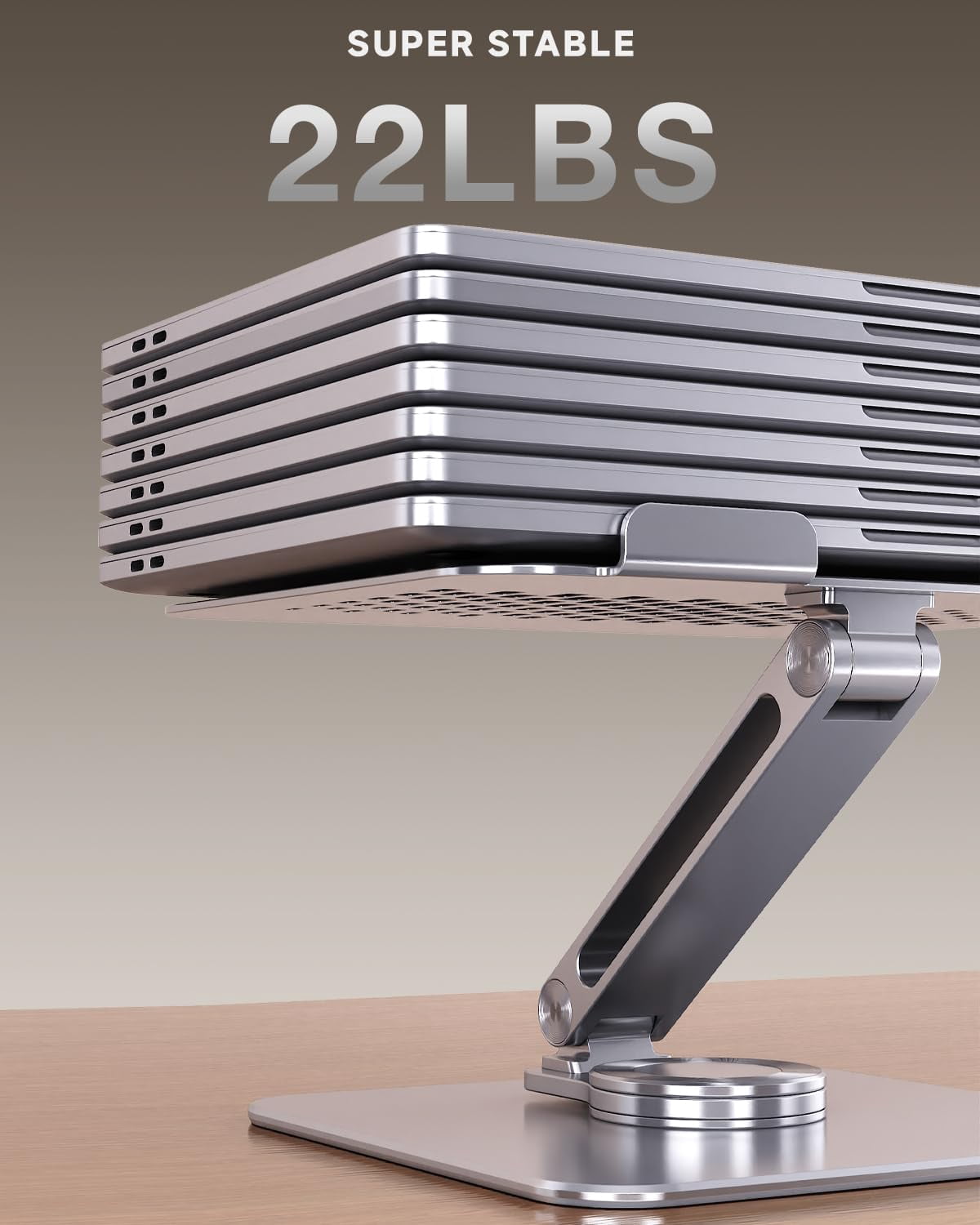 Laptop Stand For Desk  Aluminum Alloy Riser 360 Rotation Base Portable Adjustable Office Home Fits Macbook Air Pro (10"-17.3'') -