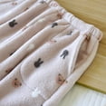 thumbnail image 6 of Tnhcen Women's Cartoon Animal Print Pajama Pants Fleece Sleepwear Cozy Flannel Lounge Pants Elastic Waist Home Wear Soft Warm Pants M-XL Purple, 6 of 9
