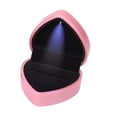 thumbnail image 3 of Caja para anillos de compromiso jinwen forma de CORAZÓN soporte para anillos aretes monedas joyas con Rosa, 3 of 8