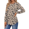 thumbnail image 4 of Fantaslook Womens Long Sleeve Shirts Fall Tunic Tops Casual Crewneck Floral Blouses, 4 of 9