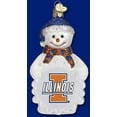 thumbnail image 1 of Old World Christmas Illinois Fighting Illini Snowman Glass Ornament 62805 NCAA, 1 of 1