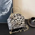 thumbnail image 3 of Bolsos de hombro GEEK de lujo con estampado de leopardo para mujer, bandoleras doradas, bolsos de moda con cadena y cierre de concha, bolso pequeño de noche, bolso de mano para uso diario., 3 of 5
